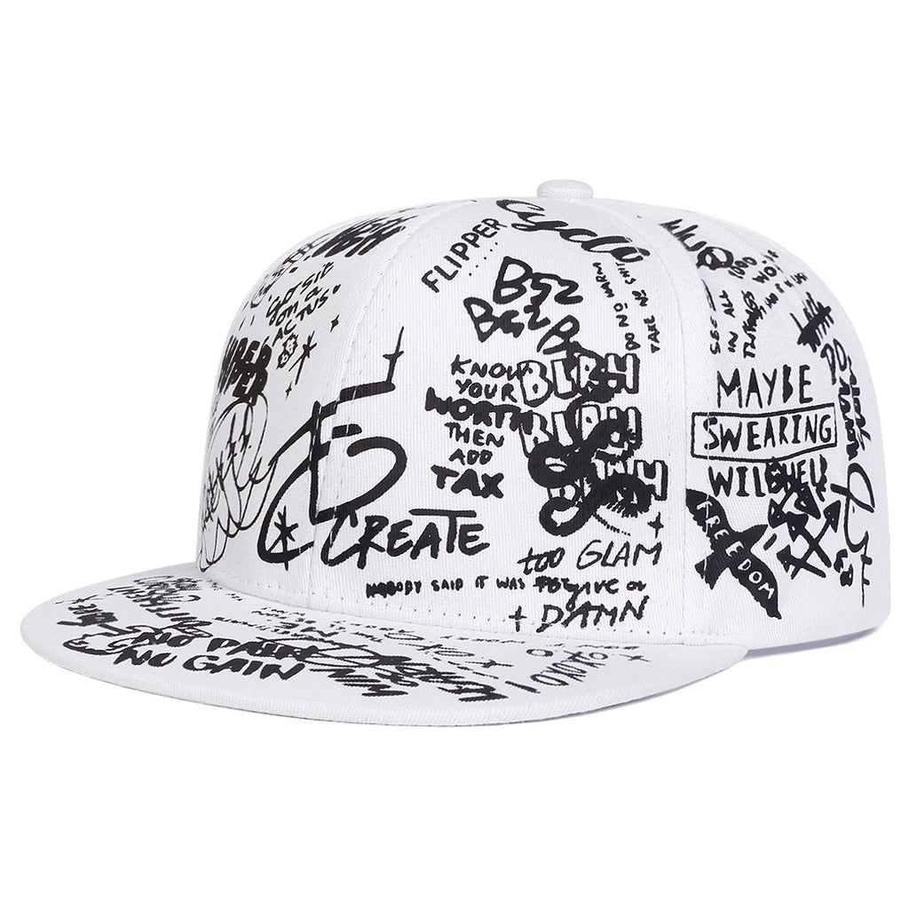 Unisex Graffiti Print Hip-Hop Cap