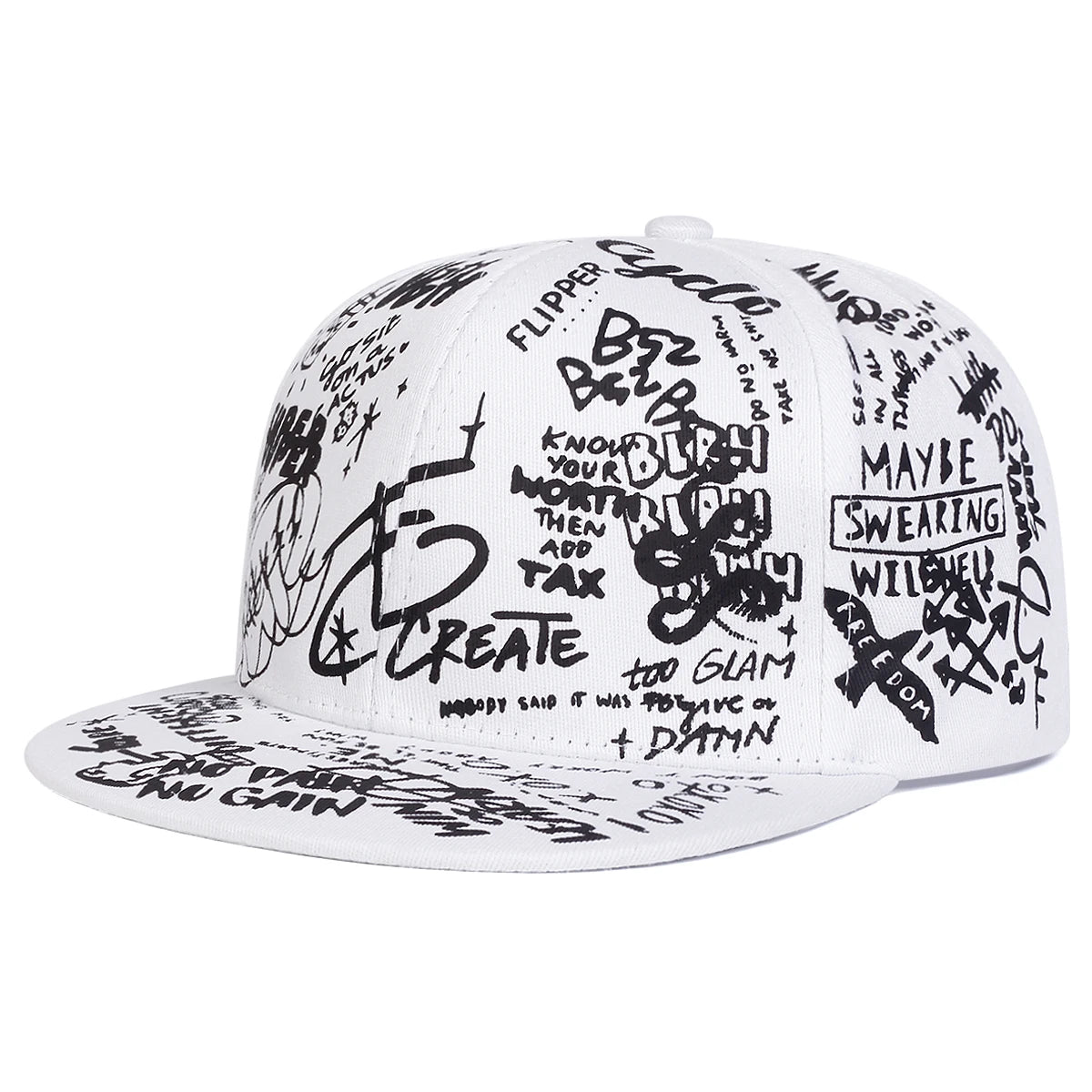 Unisex Graffiti Print Hip-Hop Cap