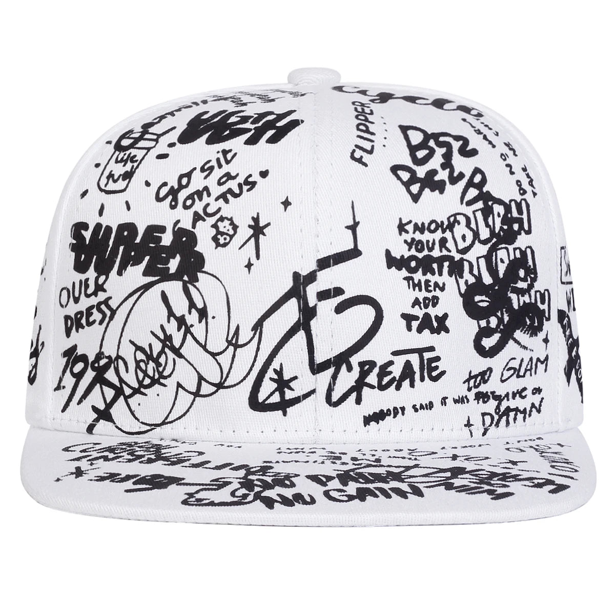 Unisex Graffiti Print Hip-Hop Cap