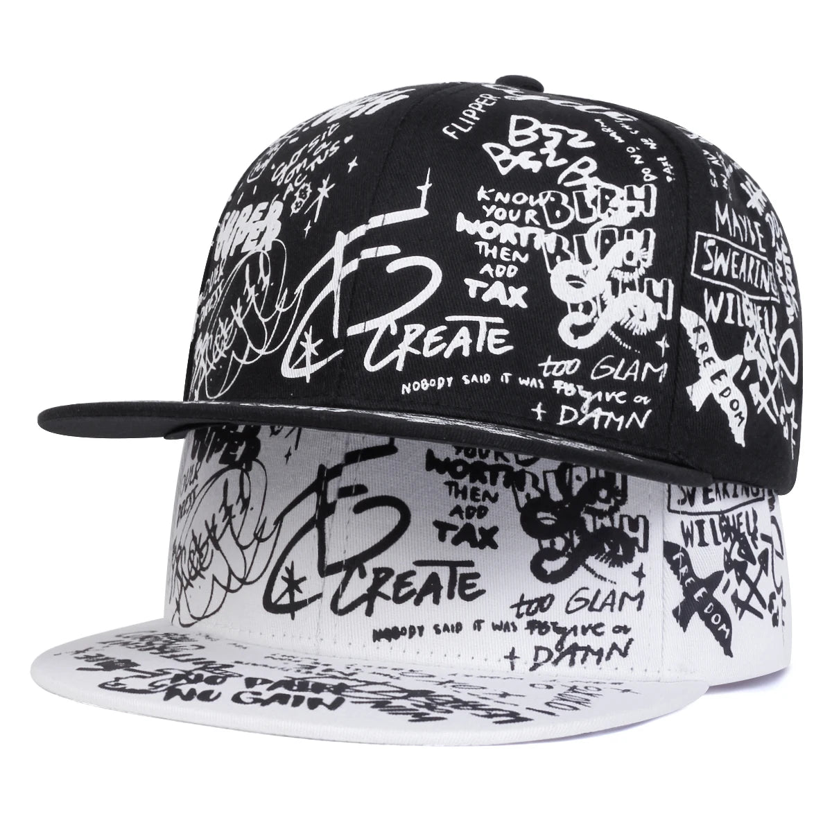 Unisex Graffiti Print Hip-Hop Cap