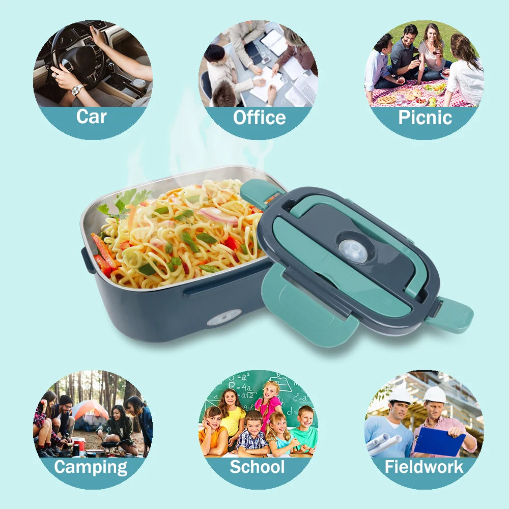 1.5 L 60W Electric Lunch Box Food Warmer Portable Food Heater for Car Or Home