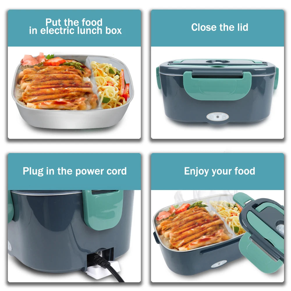 1.5 L 60W Electric Lunch Box Food Warmer Portable Food Heater for Car Or Home