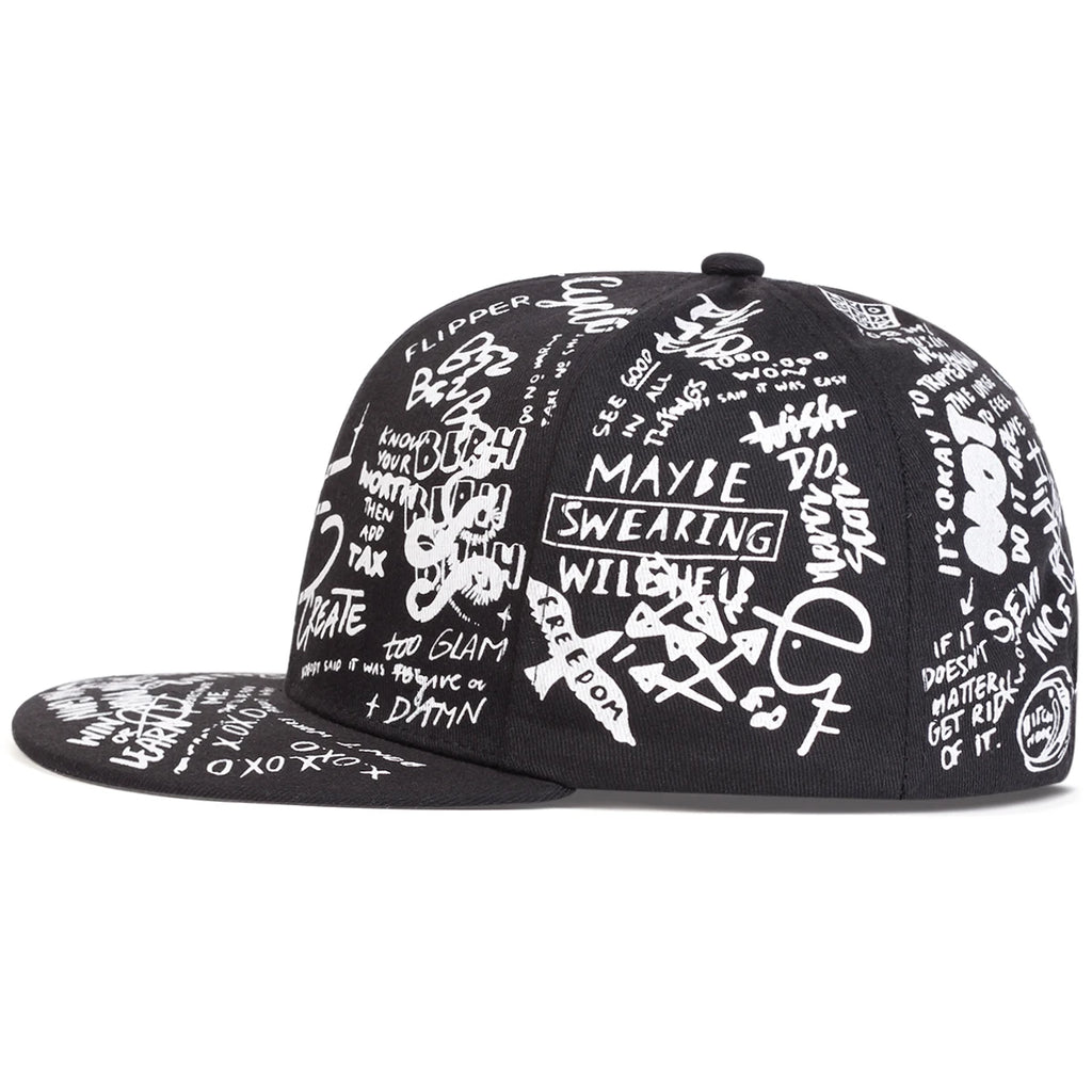 Unisex Graffiti Print Hip-Hop Cap