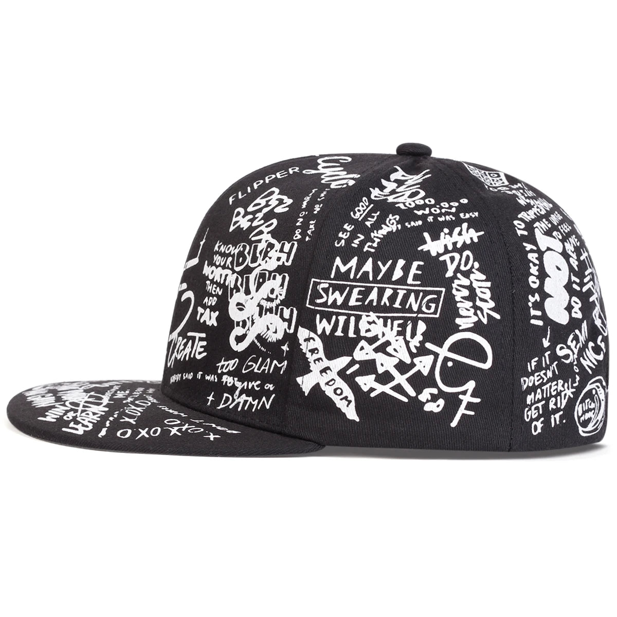 Unisex Graffiti Print Hip-Hop Cap