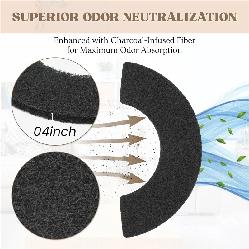 A19F Replacement Charcoal Filters for Litter-Robot 4 – 6 Pack Cat Litter Box Accessories for Odor Control