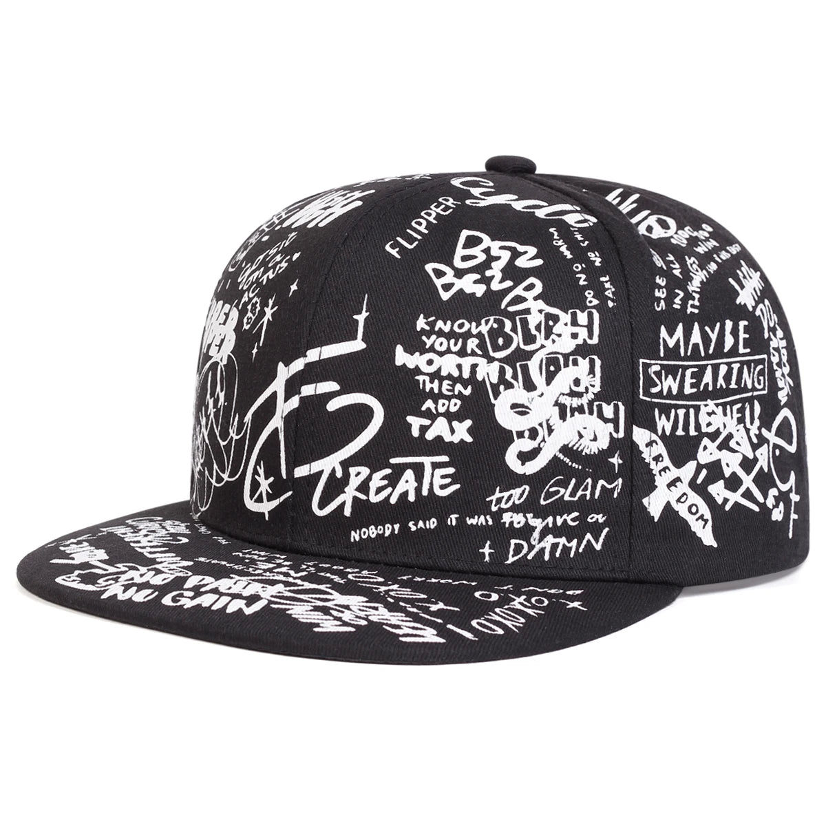 Unisex Graffiti Print Hip-Hop Cap