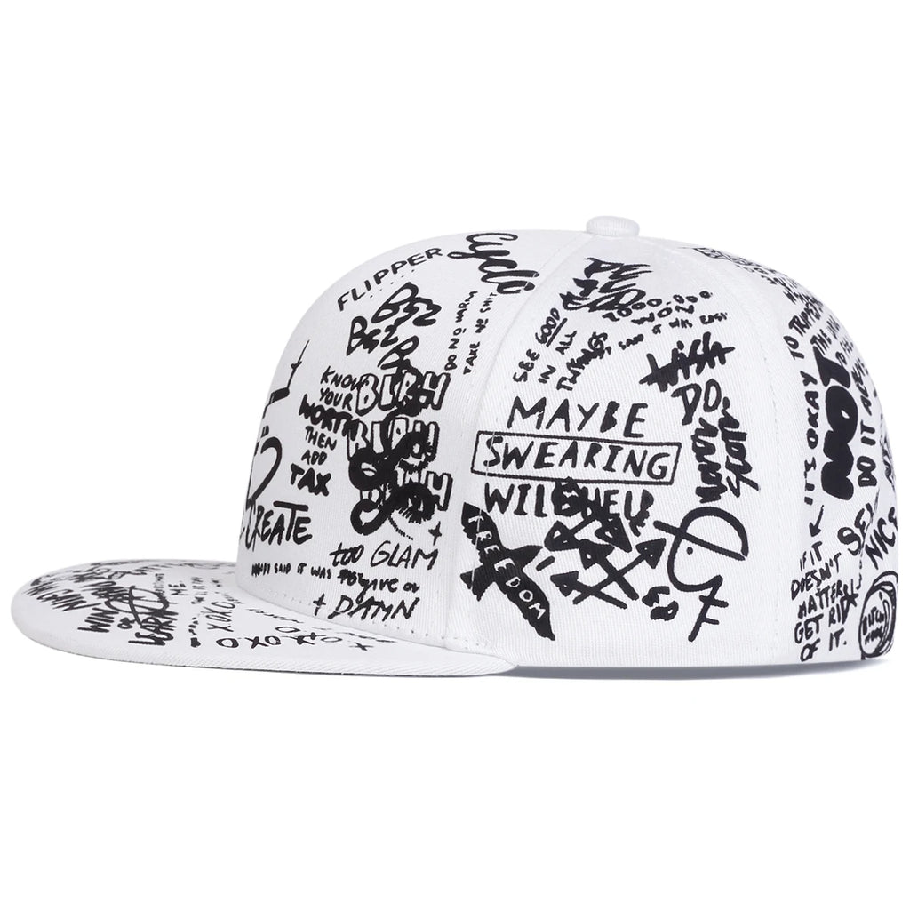 Unisex Graffiti Print Hip-Hop Cap