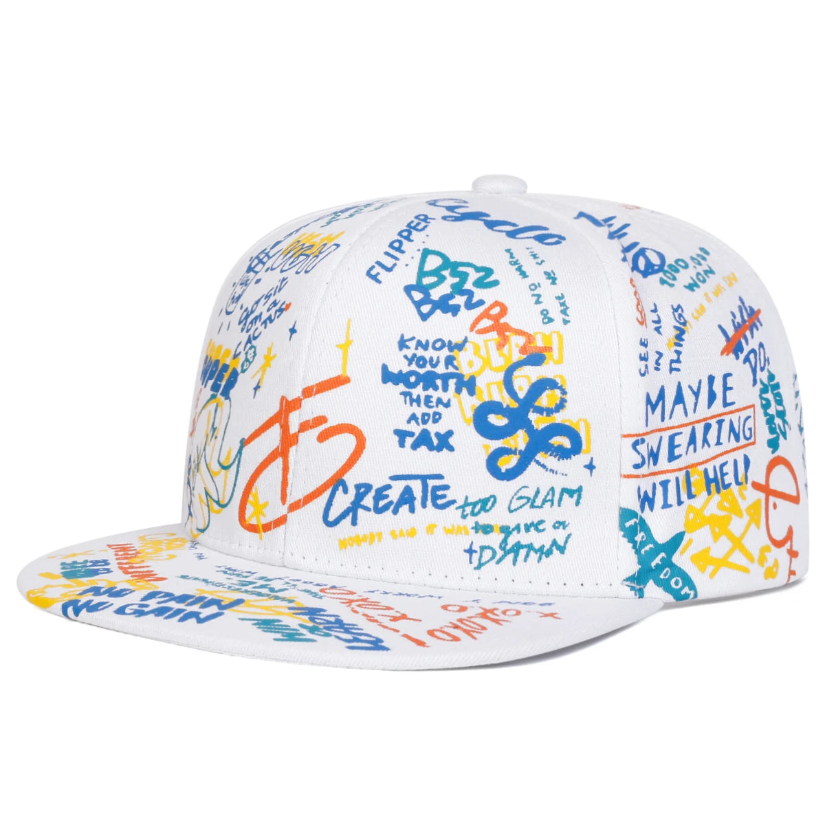 Unisex Graffiti Print Hip-Hop Cap