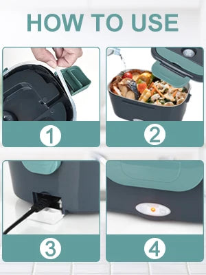 1.5 L 60W Electric Lunch Box Food Warmer Portable Food Heater for Car Or Home